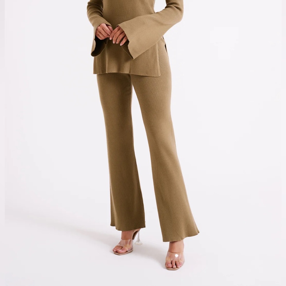 Meshki Jovie Knit Pants - Olive (Small) NWT